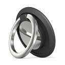 スマホリング 薄型 軽量 360度 180度 回転 スタンド機能 おしゃれ シンプル 落下防止 ブラック