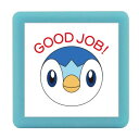 こどものかお スタンプ ポケットモンスターミニポンスタンプ ポッチャマ/GOOD JOB/インクカラー:あか 2882-043