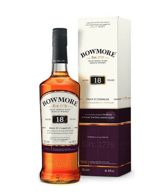 【送料無料（一部地域を除く）】ボウモア18年 ディープ & コンプレックス 700ml 43％箱付