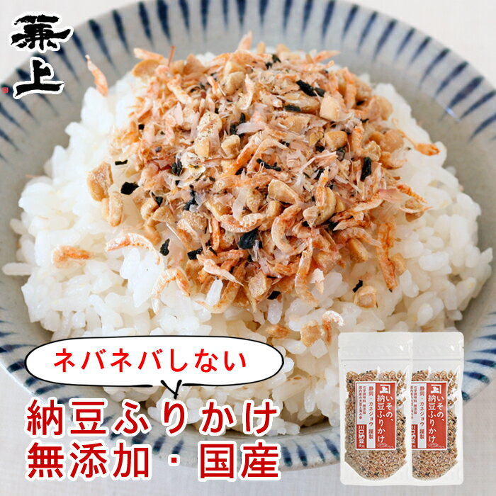 兼上 いその 納豆ふりかけ 33g×2個 無添加 国産 納豆 なっとう ふりかけ ご飯のお供 お弁当 おにぎり 混ぜ込み 混ぜご飯 離乳食 子供 子育て ナットウキナーゼ 納豆菌 発酵 減塩 送料無料 グルテンフリー カネジョウ m