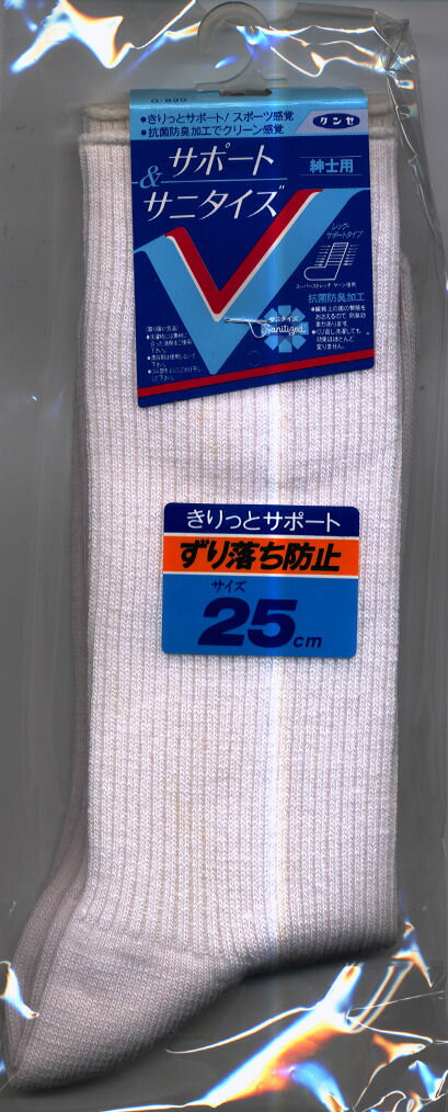 【2足までネコポス便可能】【75％OFF】グンゼ　紳士ソックス2足で200円　G830