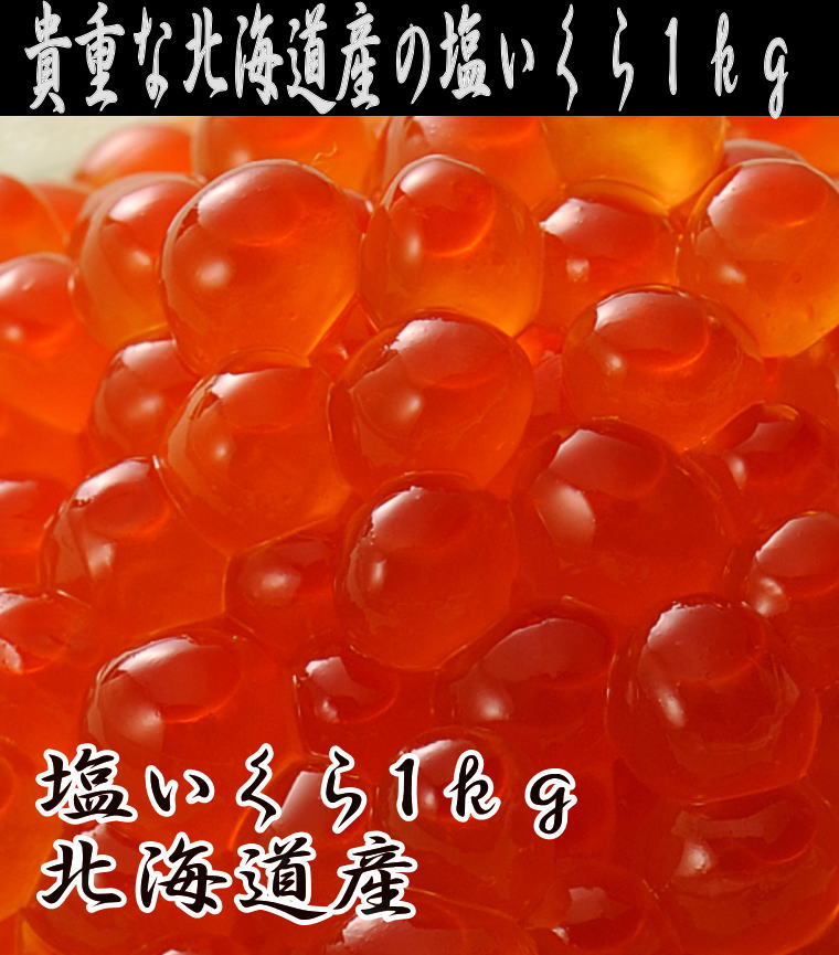 北海道産 塩いくら1kg 送料無料 贈答 贈り物 訳あり メガ盛り お歳暮