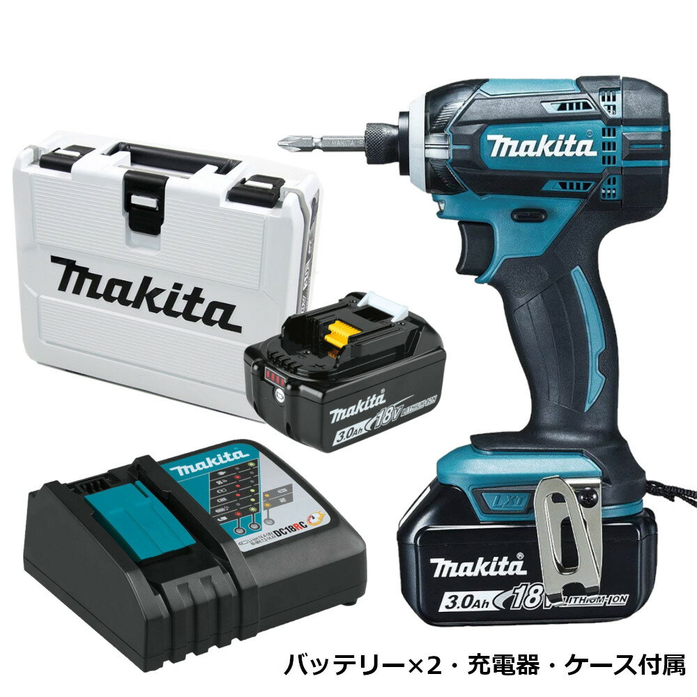 【17～22日2万円以上でクーポン2種有】【純正品】マキタ 充電式 バッテリ 2個 インパクトドライバー 【マキタ】 TD149DRFX 18V 3.0Ah 充電器 ケース(白色)付属