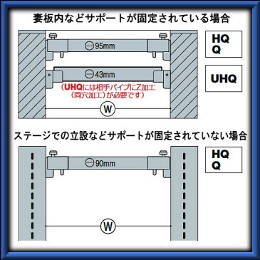 Hバーソケットブラケット パイプ脱落防止加工 【ロイヤル】 UHQ-U-25 クローム