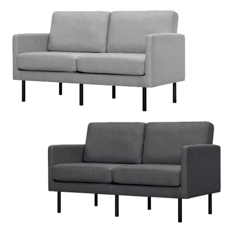 アイリスオーヤマ 2人掛けポケットコイルソファ PCS-2S ポケットコイル ソファ 2人用 2人掛け ソファー イス 椅子 リビング 室内用 シンプル 脚高 アームレスト おしゃれ 一人暮らし ライトグレー ダークグレー