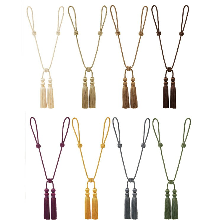 TOSO トーソー カーテンタッセル 長さ調整 BWL75 おしゃれ かわいい 高級 アイボリー/ゴールド/チャコール/ブラウン/ベージュ/モカ/モスグリーン/モーヴ [メーカー直送品/沖縄・離島お届け不可]