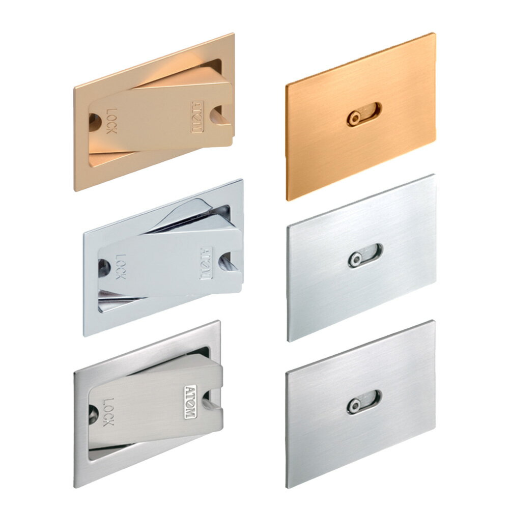 アトムリビンテック アウトセット引戸錠 OS-B2 間仕切錠 OS-B2 パールゴールド/クローム/WB