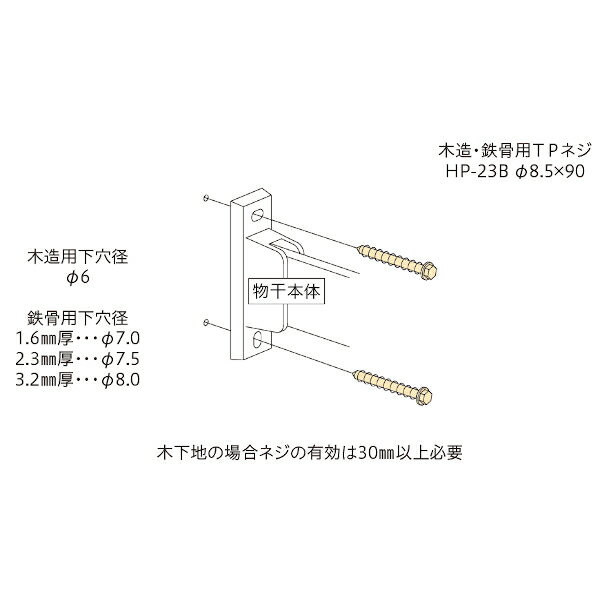 川口技研 ホスクリーン HP-23B-PW 取付パーツ 1袋