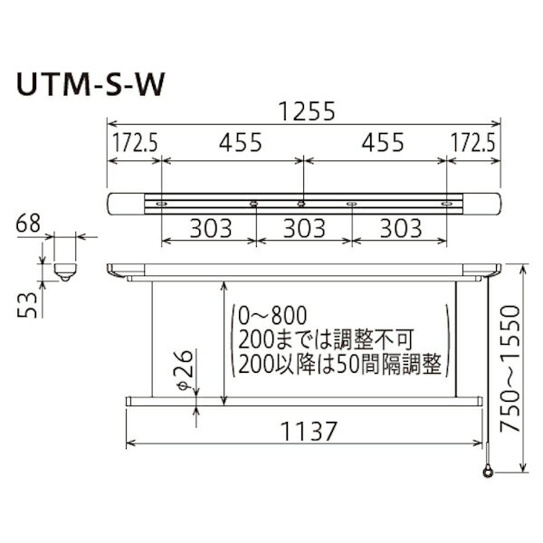 【8月は エントリーで ポイント5倍】川口技研 ホスクリーン UTM-S-W 1セット