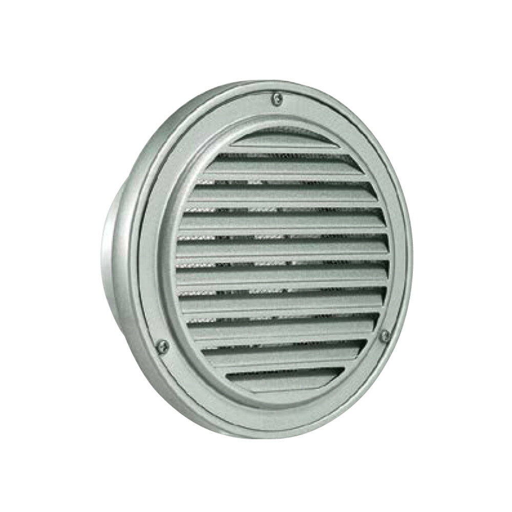 【25日までポイントUP】屋外換気口 ステンレス 薄型グリルタイプ 防火ダンパー付き 防虫網付き ナスタ Nasta KS-SD-#16 メタリックライトグレー Φ75〜150 1個 (キャンセル・返品不可)