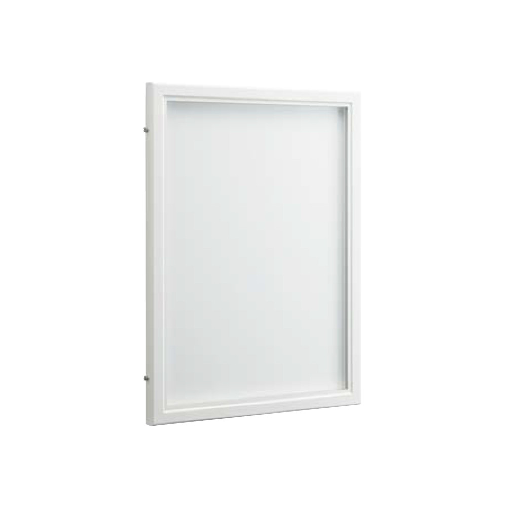 掲示板 マグネットボード アルミニウム 屋外・屋内兼用タイプ カバー付 ナスタ Nasta KS-EXA11A ホワイト ブラック H675〜1111×W501〜809 タテ向き 1枚 (キャンセル・返品不可)