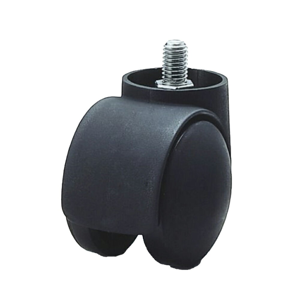 石黒製作所 PLA-PART K77N カバー付キャスターφ53 ボルトタイプ ブラック ストッパーなし ストッパー付 ナイロン車 1個入