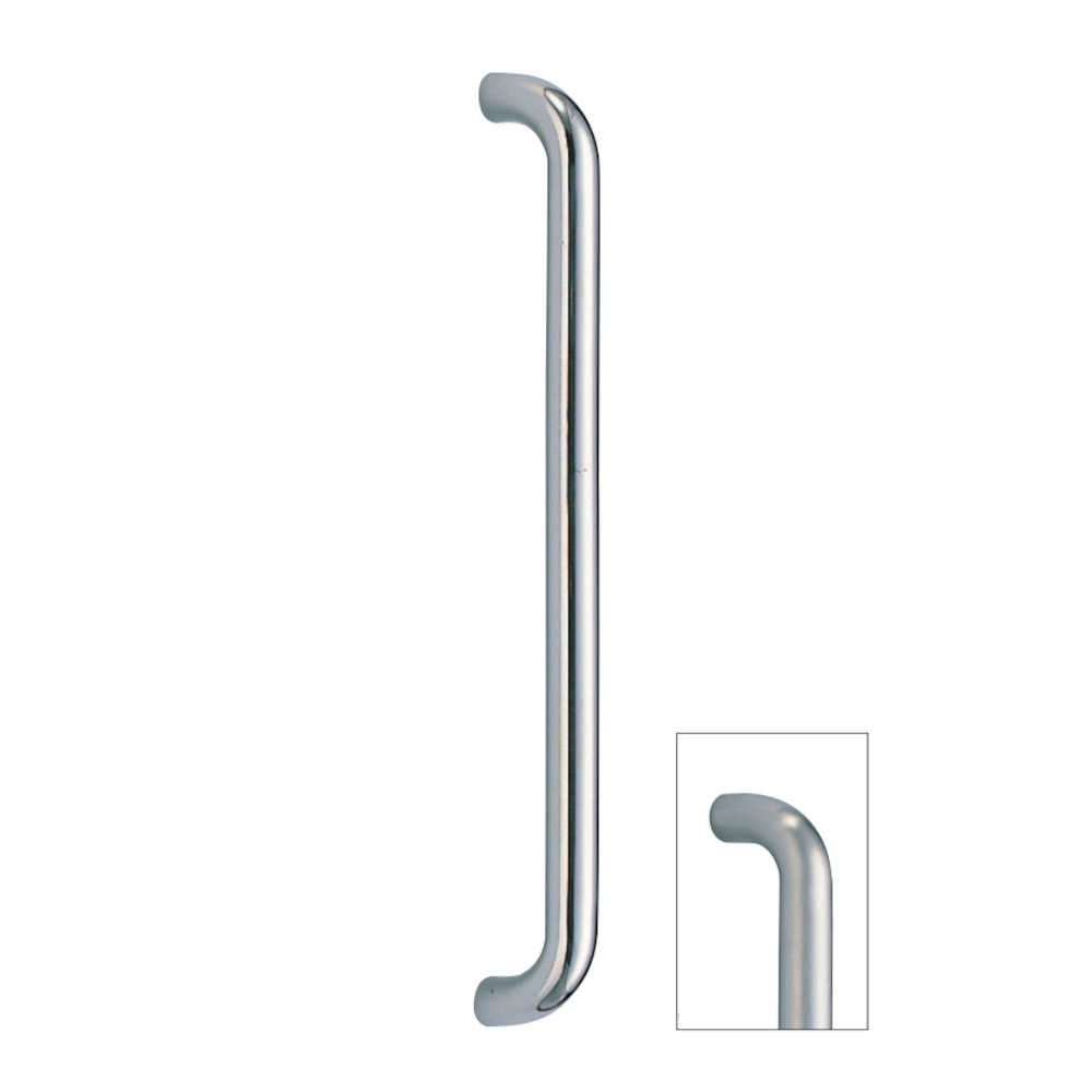 ドアー取手 白熊 シロクマ No.166 ステン丸棒取手 両面用 600/800/大/小 ヘアライン/ヘアーラン/鏡面/鏡面磨 鏡面磨