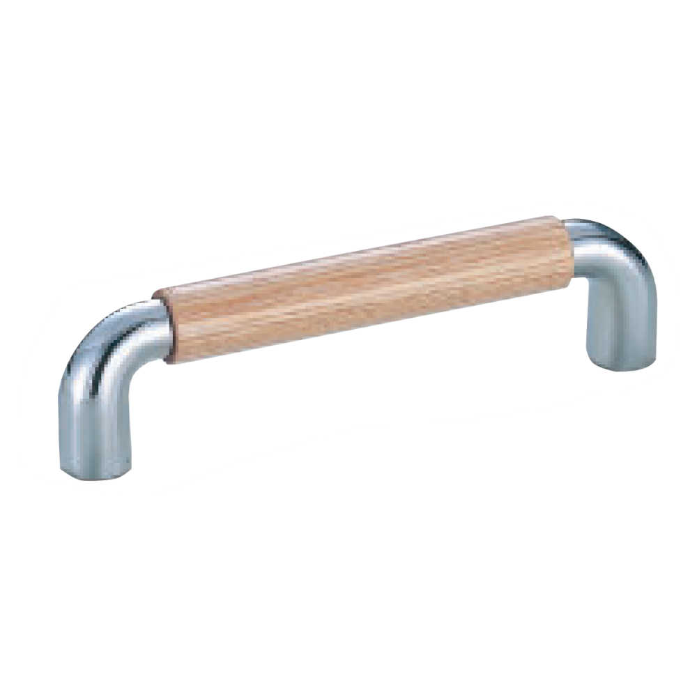 ベルナルドハンドル 白熊 シロクマ HC-42 120mm/200mm 白木ウッド・クローム/ダークブラウン・純金