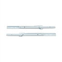 【24日まで全品P3倍】スライドレール 底付タイプ 711 (仕上/色:ホワイト) (鋼) (レール長さ:300〜550mm) (左右で1セット)