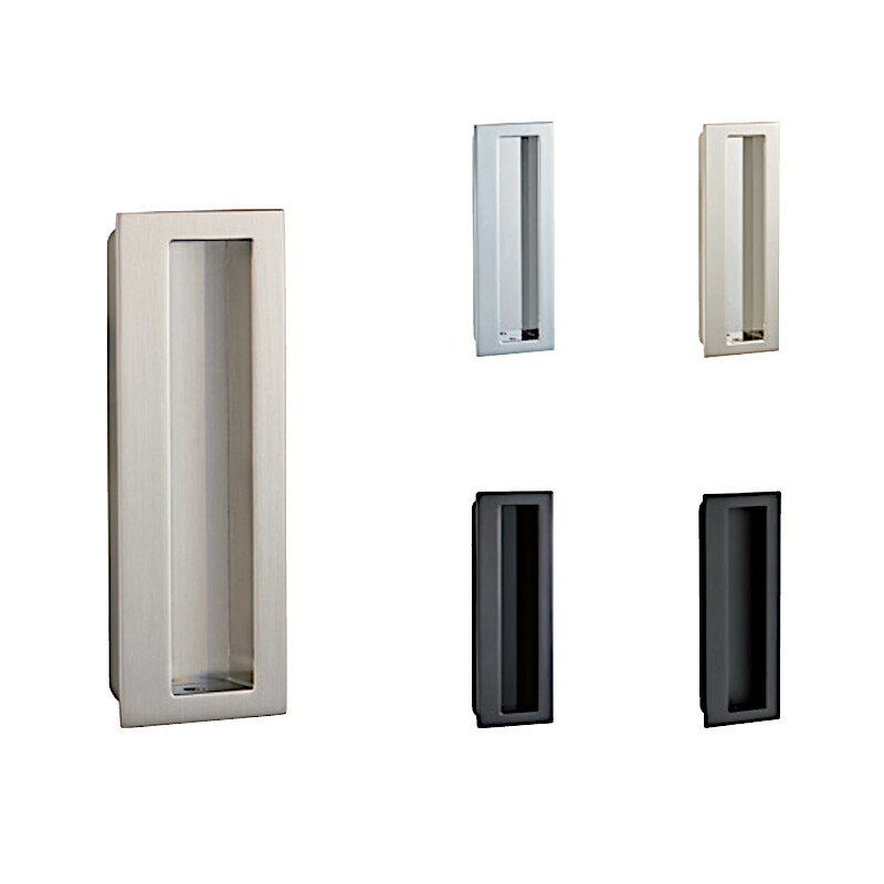 ベスト トレイス引手 No.829 亜鉛+ステンレス鋼 SUS304 サイズ=42×115mm サテンニッケル・クローム・鏡面ニッケル・黒ニッケル・黒