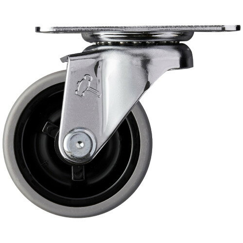 ハンマーキャスター エラストマー車キャスター 420E-L50 車輪：エラストマー車 平付旋回タイプ ストッパーなし スチール 車輪 50mm