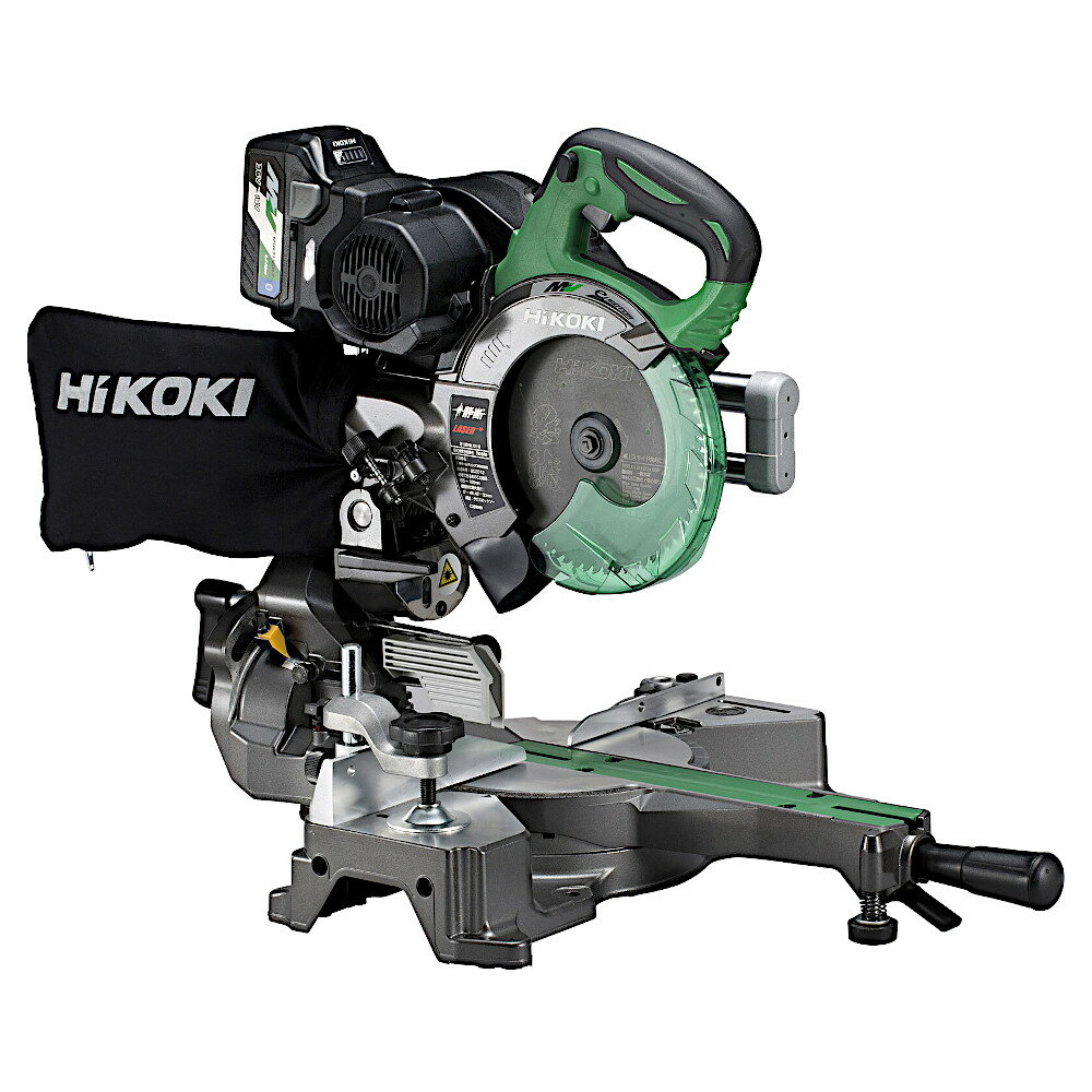 HIKOKI コードレス卓上スライド丸のこ C3606DRB (K)(XPSZ) コードレス初 両傾斜八寸切断が可能 チップ..