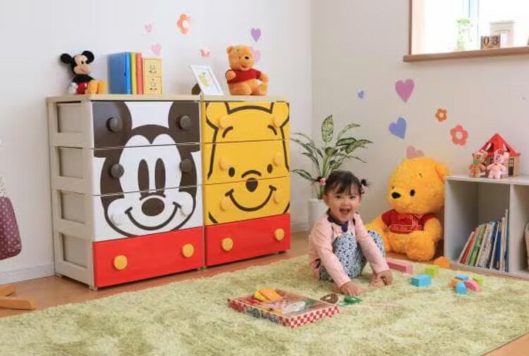 アイリスオーヤマ キャラクターチェスト NHG-W554 ミッキー プ— ドナルド