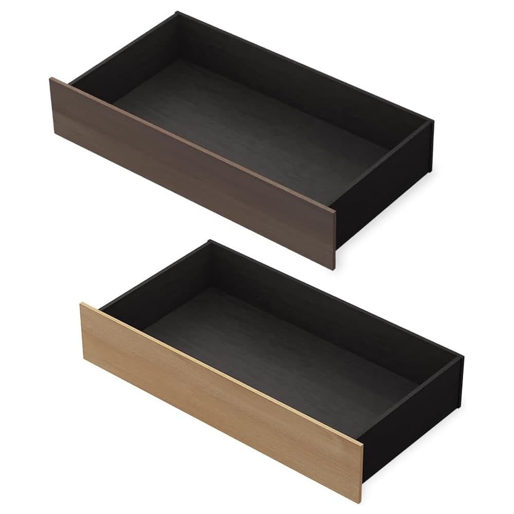 アイリスオーヤマ スチールベッド引き出し SBWーHK ブラック/ウォールナット ブラック/ナチュラル