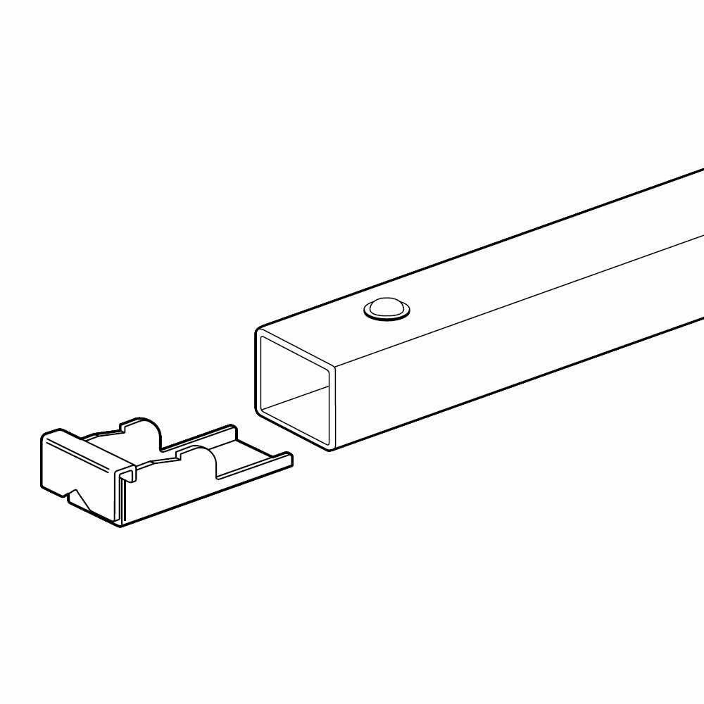 ロイヤル AA-SYSTEM 開き止め(補強)バー JPバー14 両端J-4打ち込み済み JPB-14-R4 Aホワイト塗装(J-4はステンレス色) フラットタイプ 【受注生産品】