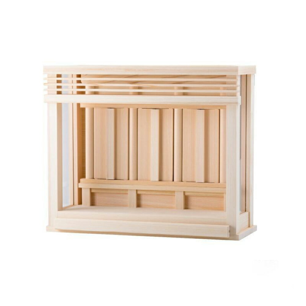 静岡木工 神棚の里 神楽ミニ 神棚 東濃桧 ひのき 置き型 壁掛け 純国産 コンパクト