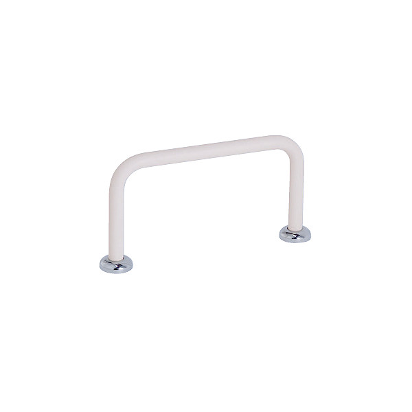 【10/4-16　3％offクーポン有】丸棒手すり［和風便器用］ 【白熊 シロクマ】 No.862 [34φ W450×H250] ステンレス+塩ビ アイボリ