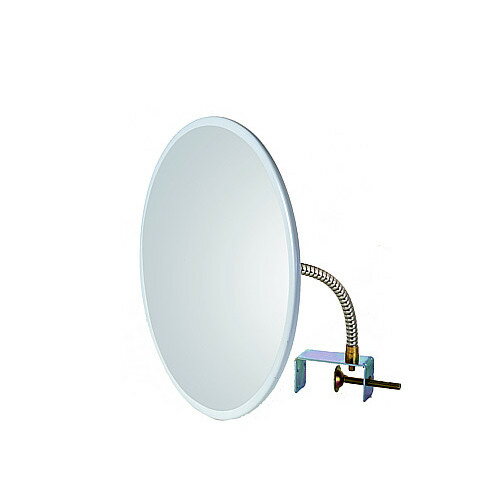 防犯ミラー（クリップタイプ） （はさみ込みタイプ） 【信栄物産】 CR-30W アクリル製 枠カラー:白 [メ..