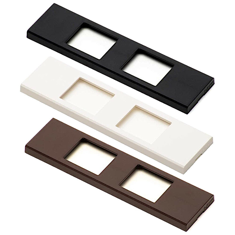 【4日-10日はポイント3倍】樹脂製コンセントプレート［スガツネ］DMF2-EP (色:ブラック・ホワイト・ブラウン) (口数:2口)「スガツネ製品ならカネマサ」