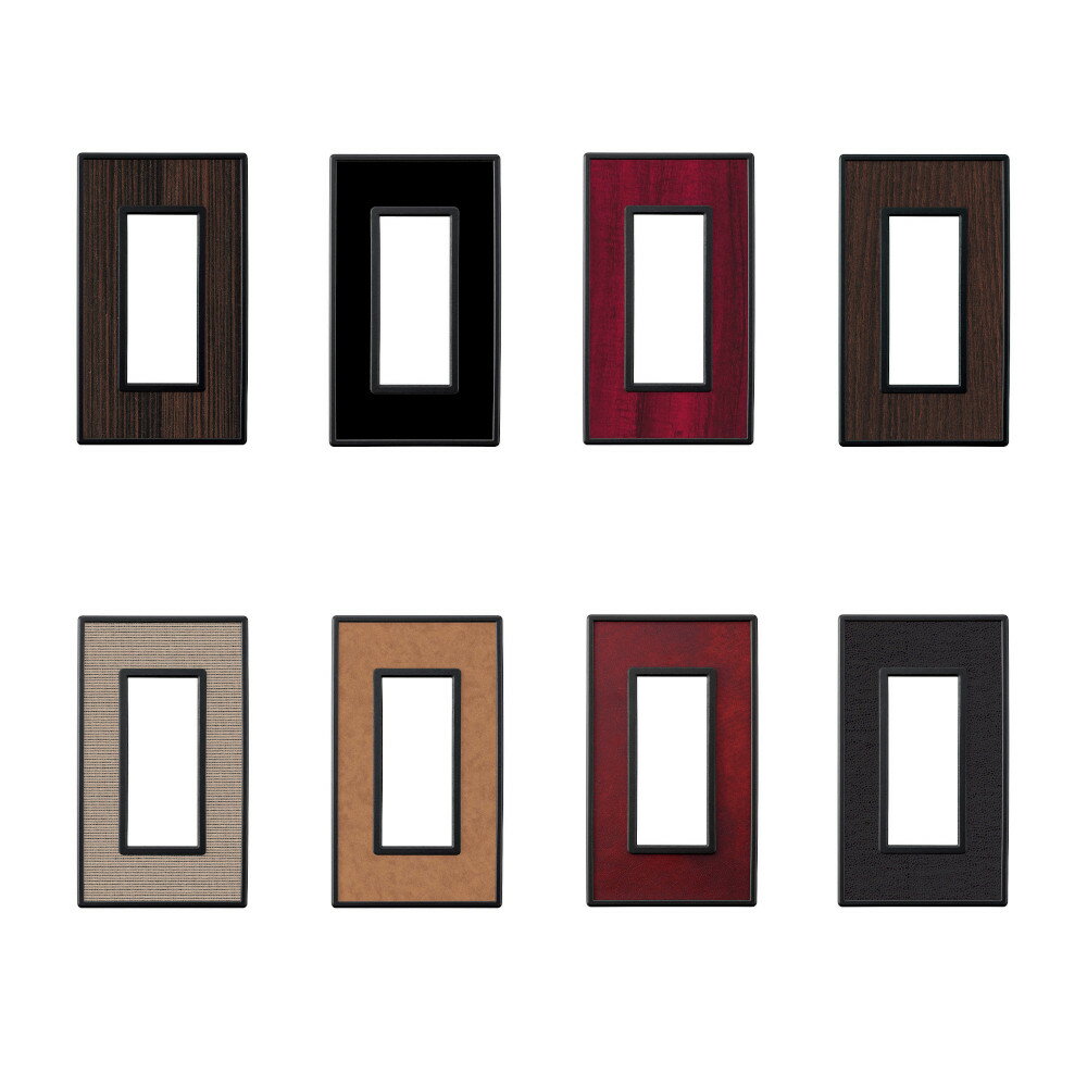 フレックス ホワイト スイッチ コンセント プレート 1連［スガツネ］PXP-FB01 (色/柄:8種類) (W×H×D:70..