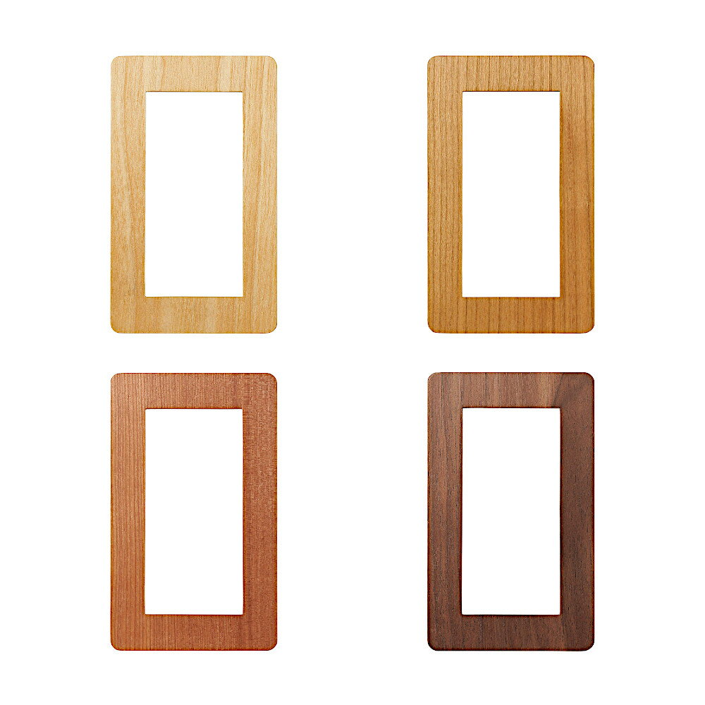 プレミアムウッド スイッチ コンセント プレート ワイドスイッチ［スガツネ］PXP-WR11 (材料:天然木(メ..