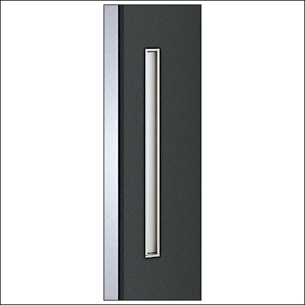 【10/4-16 3％offクーポン有】ドアハンドル 【ユニオン】 T1149-26-178-L450 アルミシルバー＋ABSシルバーペイント (L450(P209+209)×W35×D1.8) フラッシュドア専用 対応ドア厚:36〜40