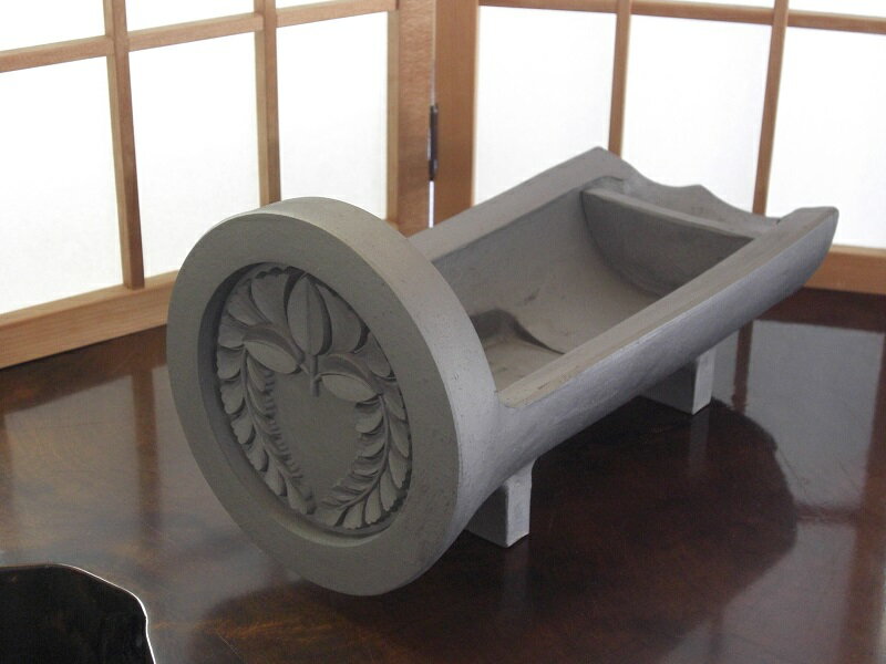 瓦 花器 脚付 下り藤紋 瓦 かわら kawara【RCP】