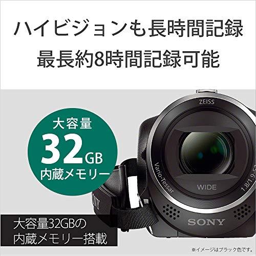 ソニー ビデオカメラ Handycam HDR-CX470 ホワイト 内蔵メモリー32GB 光学ズーム30倍 HDR-CX470 W 3