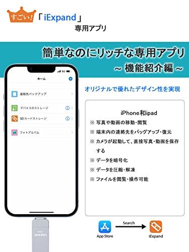 128GB グレー Vackiit 「MFi認証取得」 usbメモリ iPhone用 usbメモリusb iphone対応 Lightning USB iPhone用 メモリー iPad用 フラッシュドライブ lightningコネクタ搭載 type-c外付 容量不足解消 3