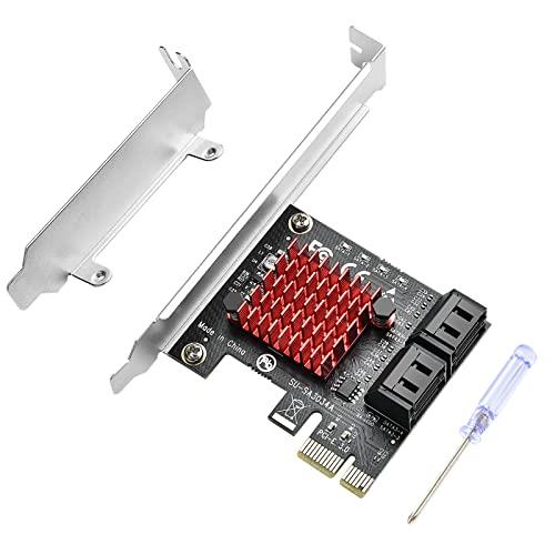 ELUTENG SATA ߥܡ 4ܡ 6Gbps® pcie sata  4ݡ ĥ PCI Express x1 X4 X8 X16 緿/㡼ѤǤ Windows10/8/7/Vistaʤб ǥȥåץѥ DIY