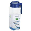 岩崎工業 日本製 冷水筒 ピッチャー 麦茶 ポット 耐熱 横置き 熱湯可 タテヨコ スクエアピッチャー 2.1L K-1298NB