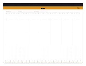 Rhodia メモ帳 デスクパッド スケジュール帳 『ウィークリーデスクプランナー』 A4+(29.7×22.5cm) 60枚入 cf194040 オレンジ