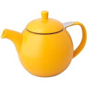 フォーライフ ティーポット 陶器 710ml 大容量 4杯用 茶こし付き 電子レンジ・食洗機対応 マンダリンオレンジ カーヴティーポット 387Mnd