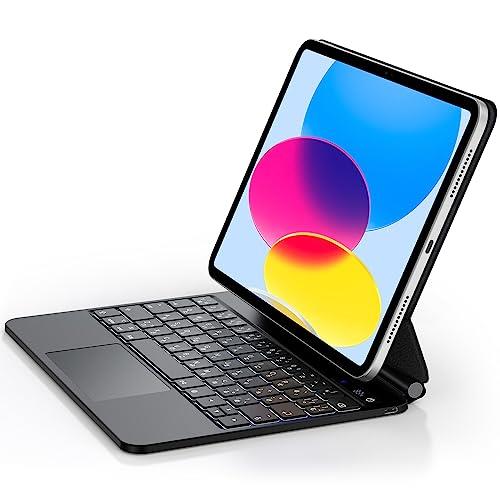 日本語マジックキーボード ESR iPad 第10世代 キーボード ケース iPad第10世代 (2022)用 マグネットケース フローティングカンチレバー 磁気吸着 バックライト付き タッチパネル搭載 ブラック