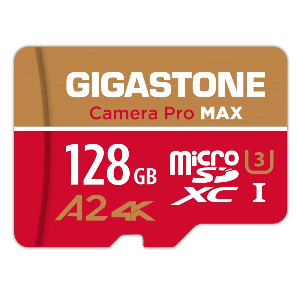 Gigastone 128GB マイクロSDカード A2 V30 Ultra HD 4K ビデオ録画 Gopro アクションカメラ スポーツカメラ 高速4Kゲーム 動作確認済 120MB/s マイクロSDXC UHS-I U3 Class 10 SD変換アダプタ…