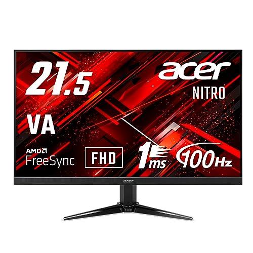 日本エイサー Acer Nitro ゲーミングモニター 21.5インチ VA 非光沢 フルHD 100Hz 1ms(VRB) HDMI ミニD-Sub15 VESAマウント対応 スピーカー内蔵 ヘッドホン端子 AMD FreeSync QG221QHbmiix PC/PS4/Switch向き 1