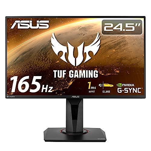 ASUS ゲーミングモニター TUF Gaming VG259QR-J 24.5インチ / フルHD/IPS / 165Hz / 1ms / PS5対応 / G-Sync compatible/DP,HDMIx2 / 高さ調整/縦横回転 / / 国内正規品