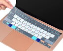 MacBook ショートカット キーボードカバー MacBook Air 13インチ A2337 M1チップ A2179 Magic Keyboard Touch IDキーボードカバースキン Mac OS X ショートカットキーボードスキン グレー