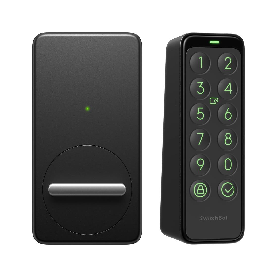 SwitchBot スマートロック キーパッド Alexa スマートホーム - セット スイッチボット 玄関 オートロック 暗証番号 Google Home Siri LINE Clovaに対応 遠隔対応 工事不要 取付カンタン 防犯対策