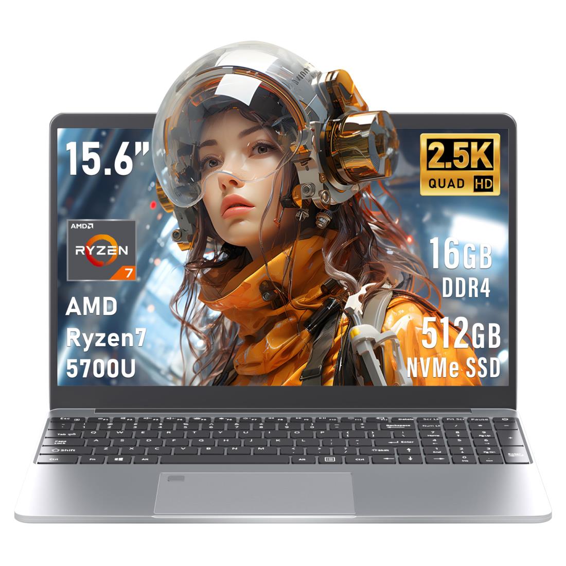 SERYUB Ρȥѥ AMD Ryzen 7 5700U 816å 2.5Kվ °15.6 2560*1440 IPS 165Hz PC Ρ DDR4 16GB Nvmeб 512GB SSD ܸ쥭ܡɥե/2019 office win11 Pro/Type-C/ (DDR4 16+Nvme 512GB SSD)