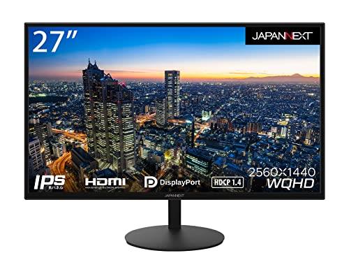 JAPANNEXT 27インチ WQHD(2560 x 1440) 液晶モニター JN-IPS271WQHD-N HDMI DP