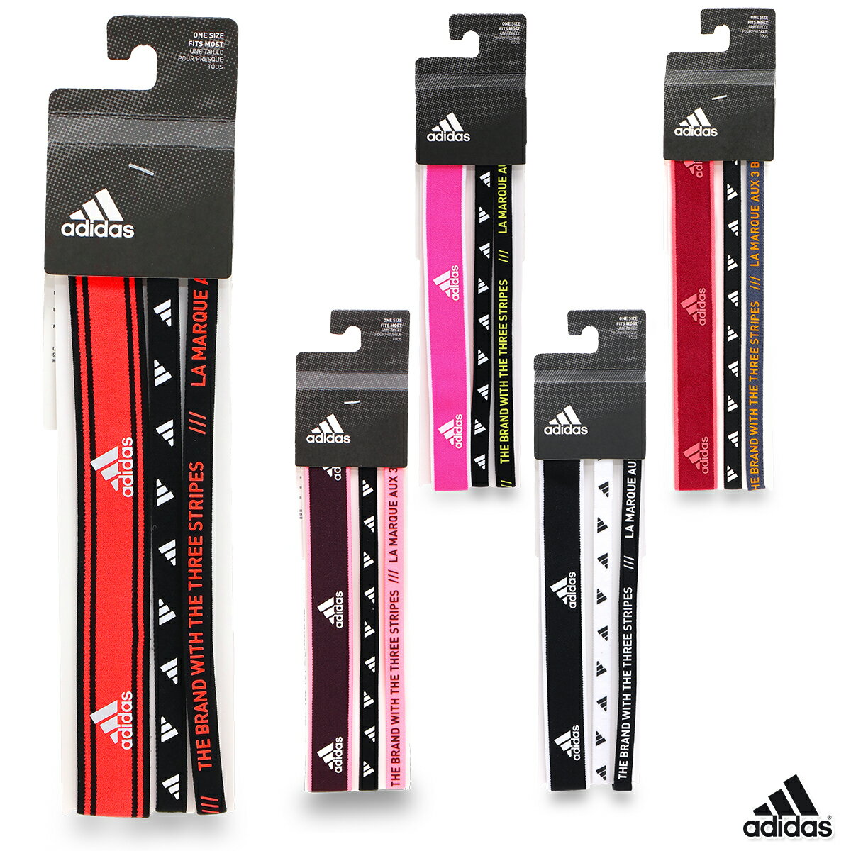 アディダス Training Headbands 3 Per Pack メンズ/レディース ヘッドバンド マルチカラー フリーサイズ 29806