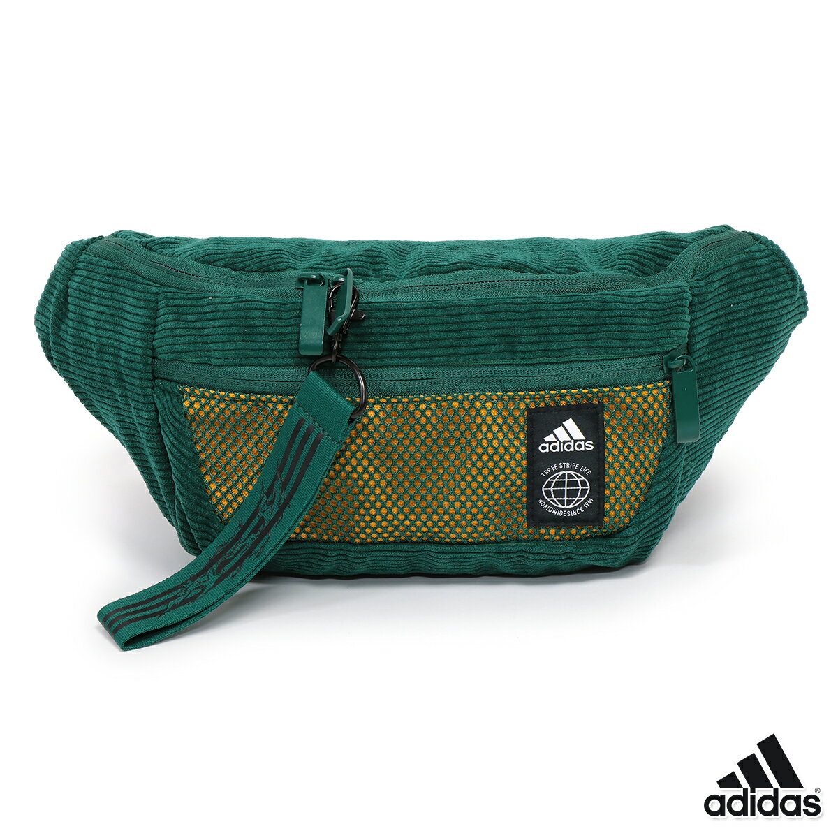 アディダス CORDUROY WAIST BAG メンズ/レディース ウエストバッグ グリーン W約32cm×H約15cm×D約8.5cm 28407のサムネイル