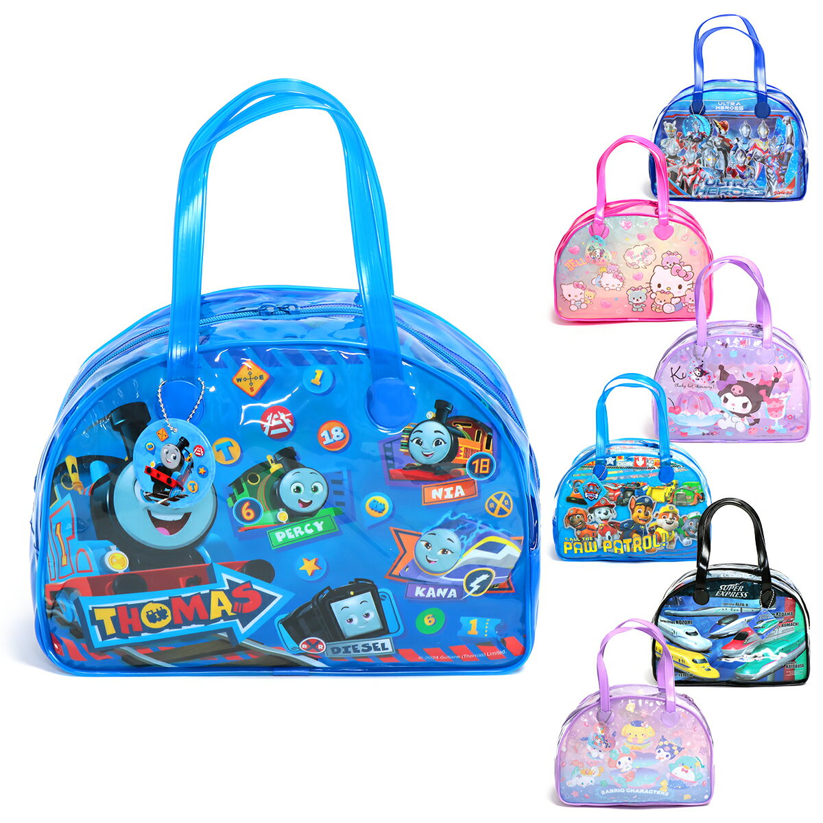 高波クリエイト/サンリオ キャラクター ビニールバッグ キッズ/子供/園児/男の子/女の子 プールバッグ ..